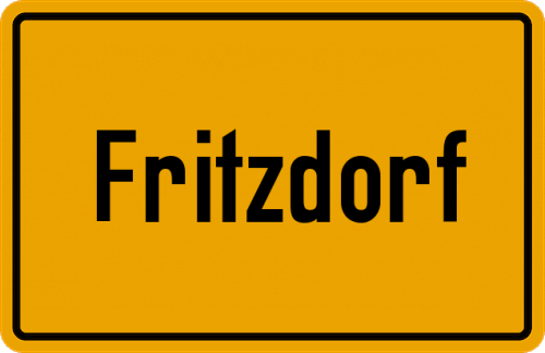 Ortsschild Fritzdorf