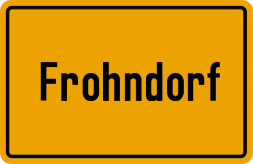 Ortsschild Frohndorf