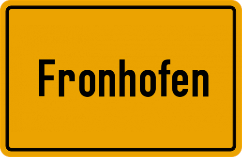 Ortsschild Fronhofen