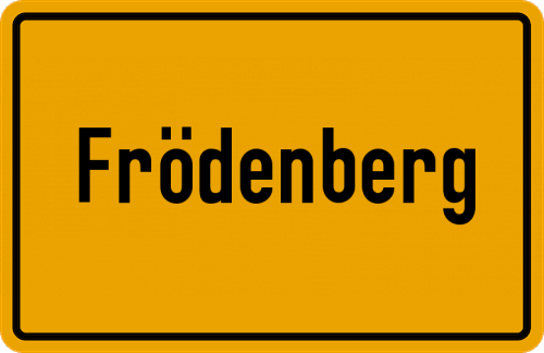 Ortsschild Frödenberg