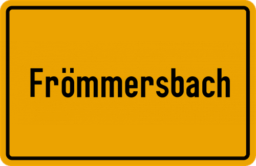 Ortsschild Frömmersbach
