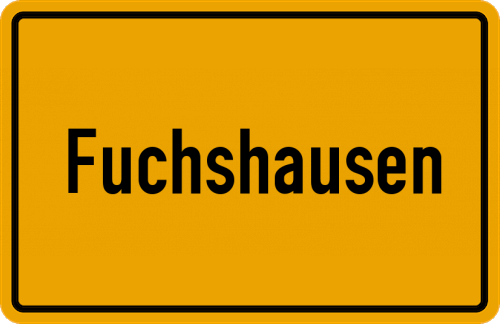 Ortsschild Fuchshausen, Salzach