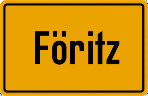 Ortsschild Föritz