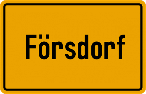 Ortsschild Försdorf