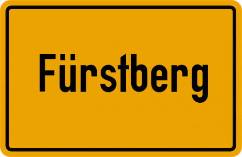 Ortsschild Fürstberg
