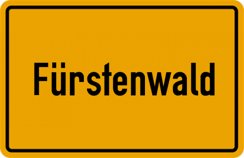 Ortsschild Fürstenwald