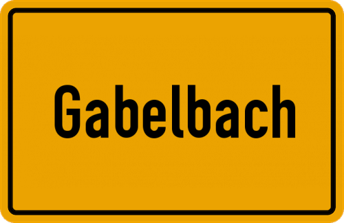 Ortsschild Gabelbach