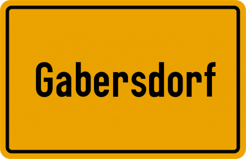 Ortsschild Gabersdorf