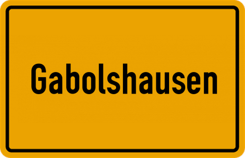 Ortsschild Gabolshausen
