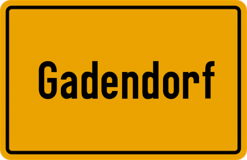 Ortsschild Gadendorf