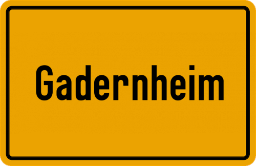 Ortsschild Gadernheim