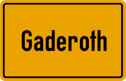 Ortsschild Gaderoth