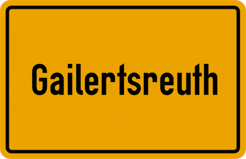 Ortsschild Gailertsreuth