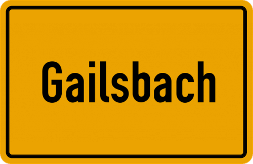 Ortsschild Gailsbach