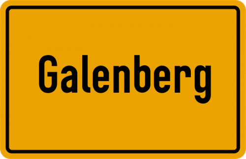 Ortsschild Galenberg