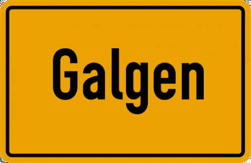 Ortsschild Galgen, Kreis Fürstenfeldbruck
