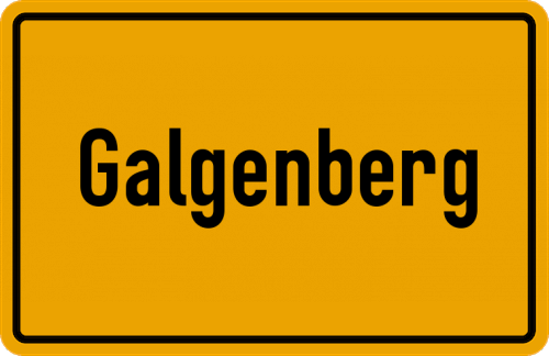 Ortsschild Galgenberg, Stadt