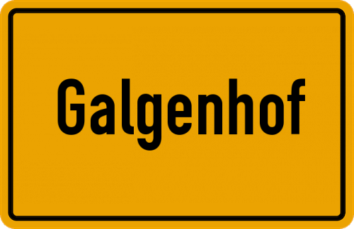 Ortsschild Galgenhof