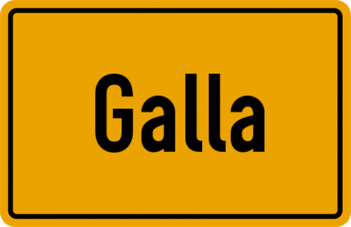 Ortsschild Galla, Niederbayern