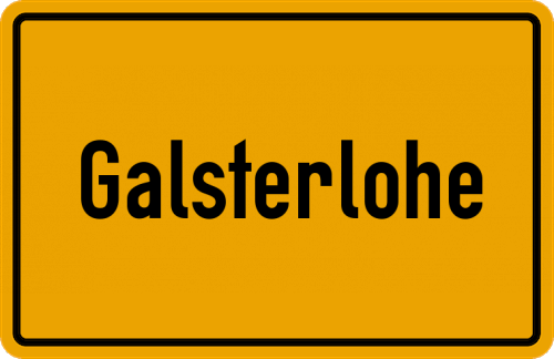 Ortsschild Galsterlohe