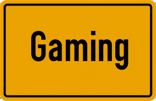 Ortsschild Gaming