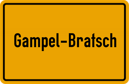 Ortsschild Gampel-Bratsch