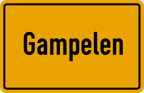 Ortsschild Gampelen