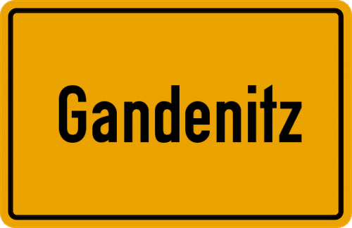 Ortsschild Gandenitz