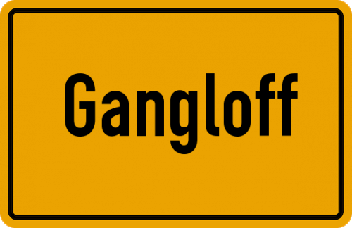 Ortsschild Gangloff