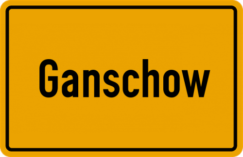 Ortsschild Ganschow