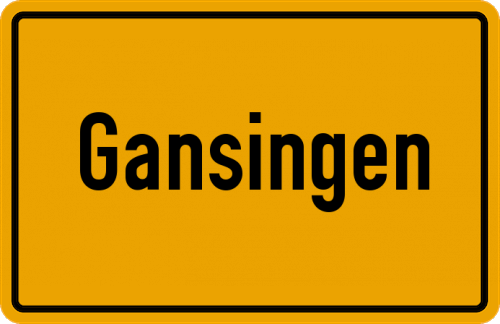 Ortsschild Gansingen