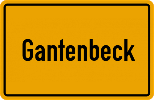 Ortsschild Gantenbeck