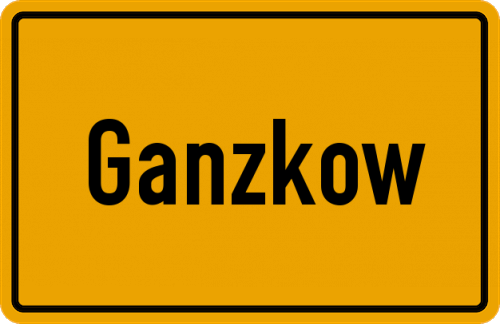 Ortsschild Ganzkow