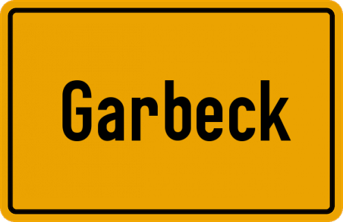 Ortsschild Garbeck, Sauerland