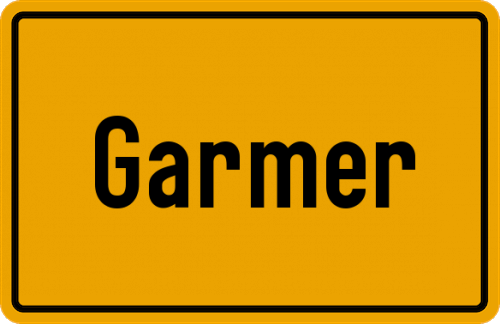 Ortsschild Garmer, Niederbayern