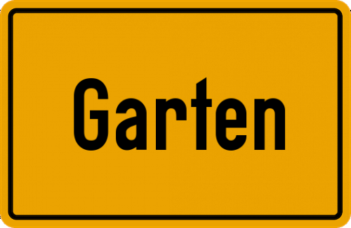 Ortsschild Garten