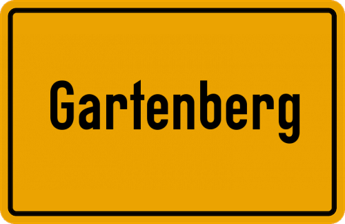Ortsschild Gartenberg, Oberbayern