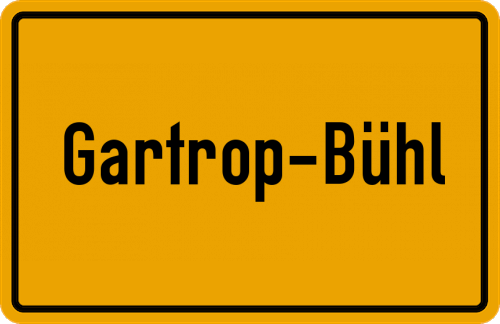 Ortsschild Gartrop-Bühl