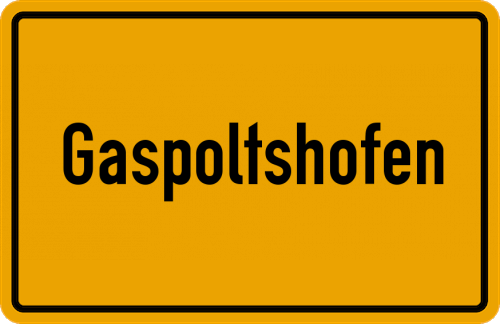 Ortsschild Gaspoltshofen
