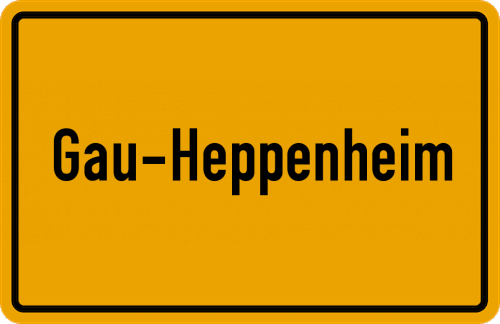 Ortsschild Gau-Heppenheim