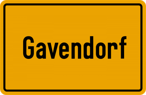 Ortsschild Gavendorf
