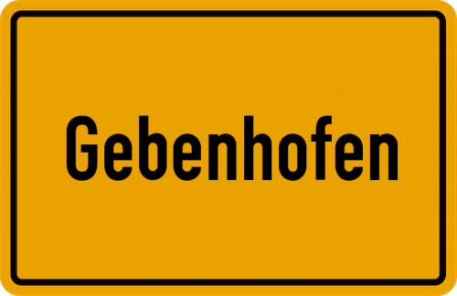 Ortsschild Gebenhofen