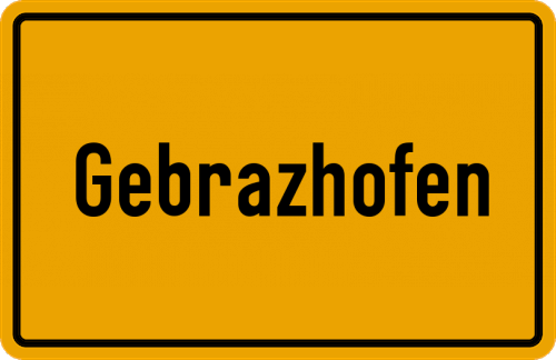 Ortsschild Gebrazhofen, Bahnhof