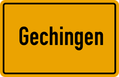 Ortsschild Gechingen (Kreis Calw)