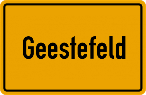 Ortsschild Geestefeld