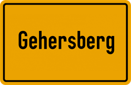 Ortsschild Gehersberg