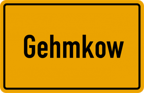 Ortsschild Gehmkow