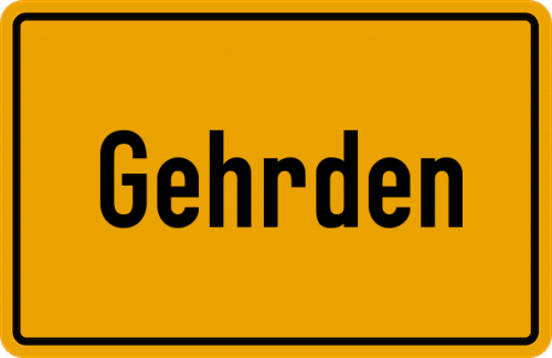 Ortsschild Gehrden, Niederelbe