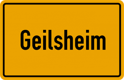 Ortsschild Geilsheim