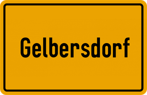 Ortsschild Gelbersdorf, Kreis Vilshofen, Niederbayern